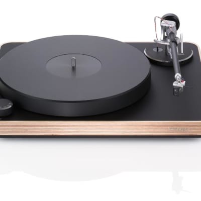 Concept Wood Turntable w Satisfy Carbon Tonearm (Silver) andConcept MC Cartridge image 1