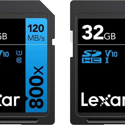 Lexar 32GB High-Performance 800x UHS-I SDHC Memory Card (2-Pack) image 1