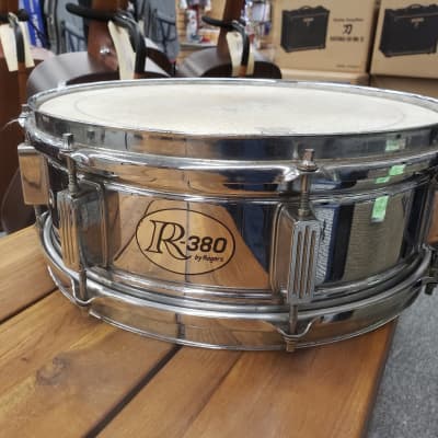 Rogers R-380 4.5x14" Steel Shell Snare Drum  Chrome image 1
