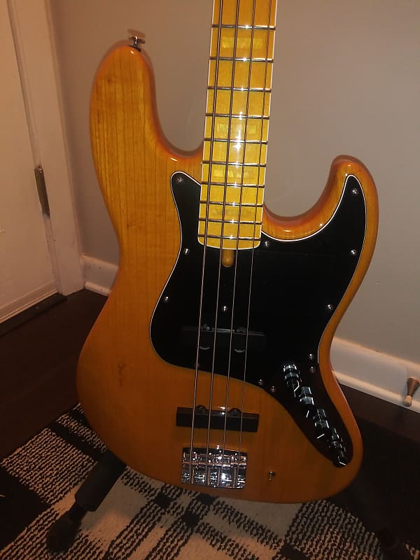 Atelier Z M245 70's Custom Jazz Bass 2022 Vintage Natural Gloss Flamed Ash  Bartolini TCT Lindy Fralin Japan MIJ