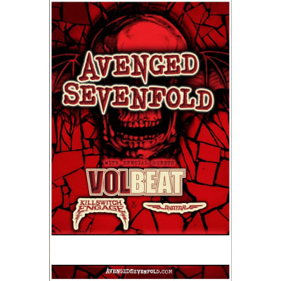Avenged Sevenfold Poster A7X Concert 11 x 17 inches End of the World Tour –