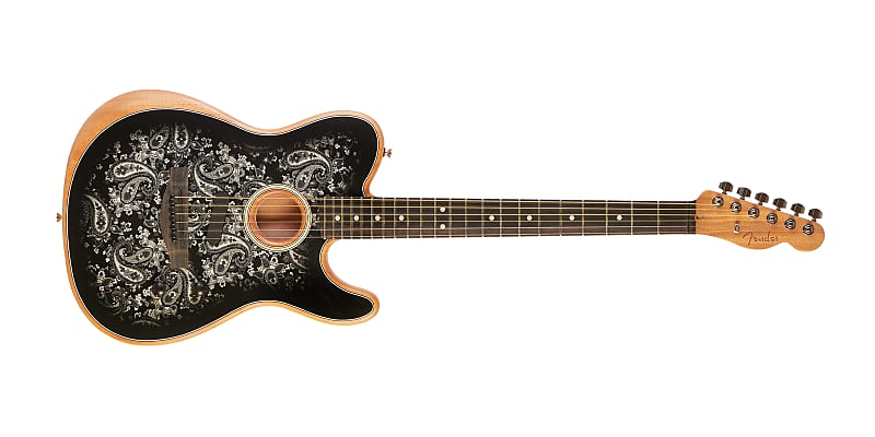 Fender Limited Edition Acoustasonic Telecaster Black Paisley