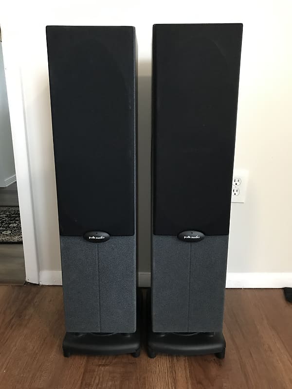 Polk Audio RT-600 - Black / Gray Standing Floor Speakers Pair | Reverb