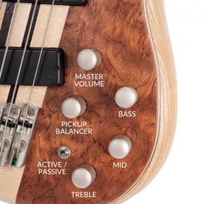 Cort A5BEYONDOPBN Artisan Series Single Cutaway Multi-Scale 5-String Electric Bass Guitar w/Hard Case image 6