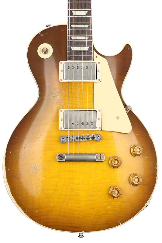 Gibson Custom 1959 Les Paul Standard Reissue Electric Guitar - Murphy Lab Heavy Aged Green Lemon Fade image 1
