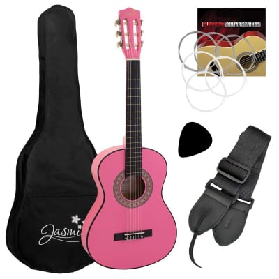 Jasmin CLG5 Classical Guitar Starter Pack, 1/4 Size, Pink for sale