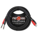 Pig Hog Solutions PD-R1415 Dual RCA (Male) to Dual 1/4" Mono (Male) 15ft - NEW