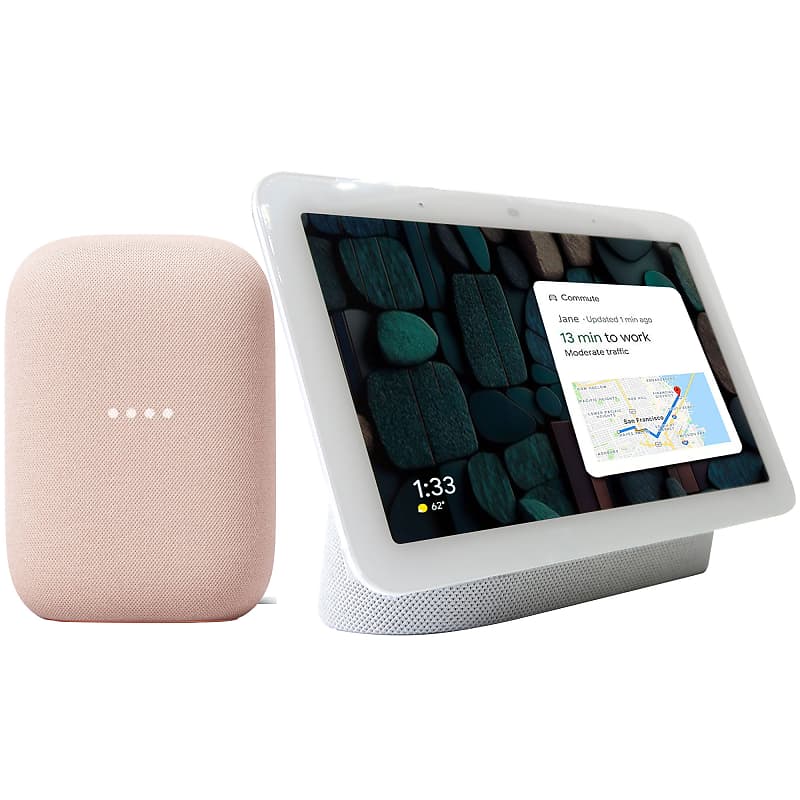 Google Nest Hub 2nd Gen Smart Home Speaker and 7 inch Display with Google  Assistant in Chalk in the Smart Speakers & Displays department at