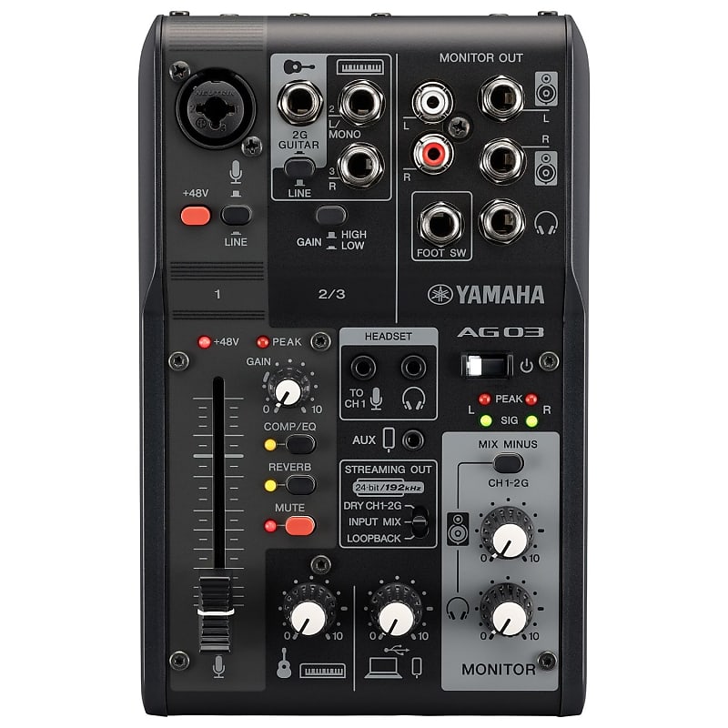 Yamaha AG03 MKII 3 Channel Analog Mixer image 2