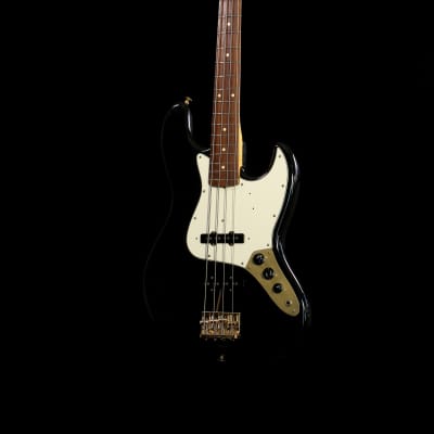 Fender JB-62 '62 Reissue Jazz Bass Black 1995-1996 Upgraded Gold Hardware for sale
