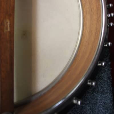 Late 1920's Vintage Leedy Solo Tone Long Neck Tenor Banjo Resonator w/Original Case image 7