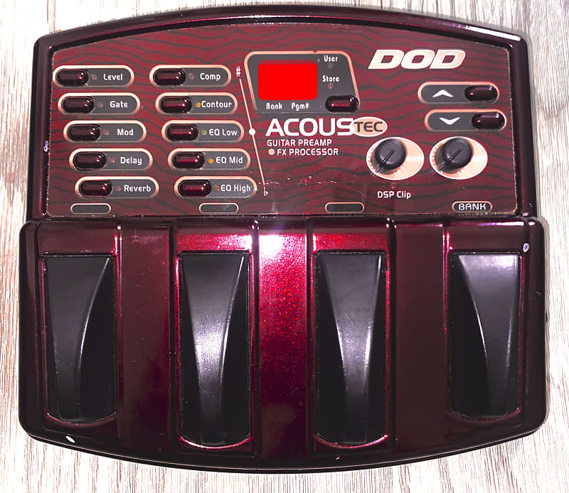 DOD Acoustec Acoustic Guitar Preamp Fx Processor Reverb