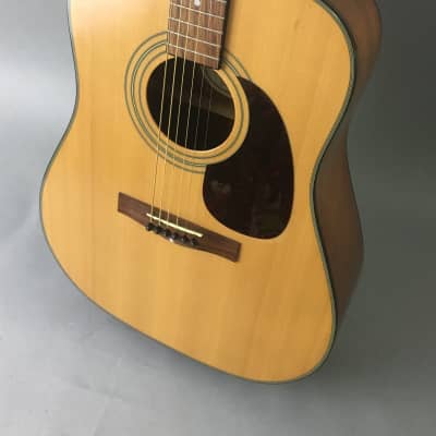 Vintage Fender Dreadnought Acoustic Guitar Spruce Top 1990s Natural Satin Players Campfire Guitar image 3