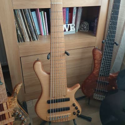 Noguera Bruno Ramos Custom 8 String Bass. Flame Maple Top, Red Alder Body, Excellent Condition. image 9