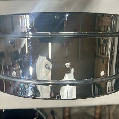 Rogers 5X14" Brass Holiday Model Snare Drum Shell (2124-C-2234) 60's - chrome over brass image 9