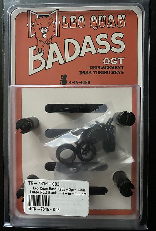 Leo Quan Badass Bass Tuning Machines (4 InLine) Black Reverb