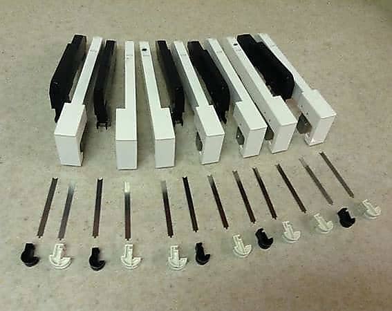 Complete octave key set #4 for Korg T1 keyboard (hammer weighted keys) with pivots & return springs image 1