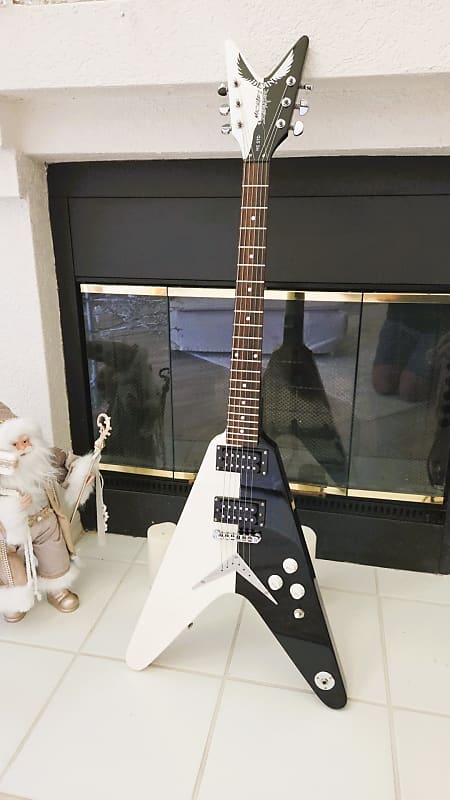Dean Michael Schenker Standard Electric Guitar Black/White | Reverb