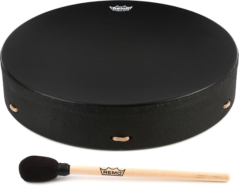 Remo Bahia Bass Buffalo Drum - 16-inch - Black Earth image 1