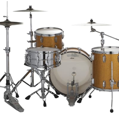 Ludwig Classic Maple Gold Sparkle Fab 14x22_9x13_16x16 Drums Shell Pack Made in the USA Authorized Dealer image 3