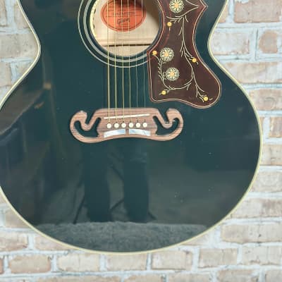 1991 Gibson SJ-200 Ebony Rare Acoustic Guitar Black J-200