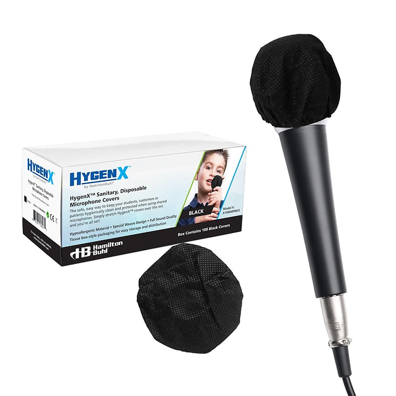 HamiltonBuhl HygenX Sanitary Disposable Microphone Covers, Reverb