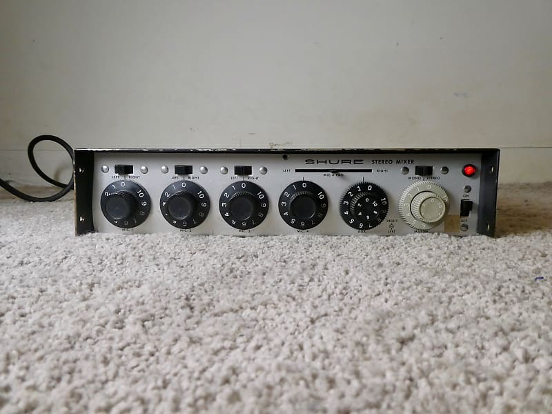 VINTAGE Shure Brothers top M688 Vintage Stereo Microphone Mic Mixer