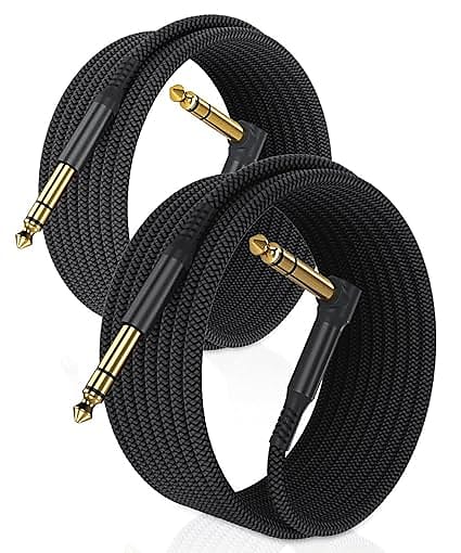 6 35mm Trs Instrument Cable 10ft 2 Pack Right Angle | Seychelles