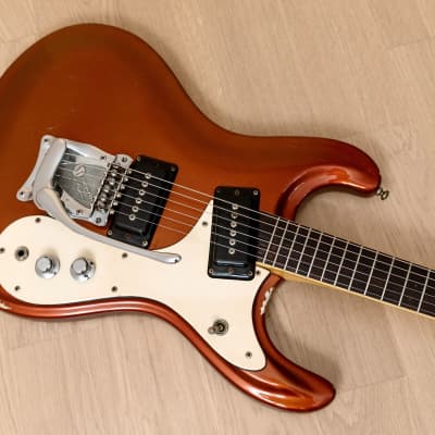 1965 Mosrite Ventures Model Vintage Electric Guitar, Candy Apple Red w/ Case image 8