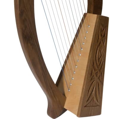 Roosebeck Baby Celtic Harp 12-String (Knotwork) + Play Book + Extra Strings image 6