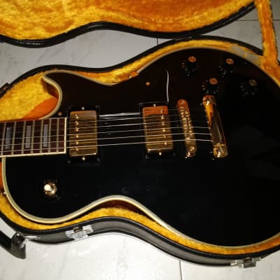 Ibanez 2350 copy "Post Lawsuit" 1977 black with gold hardware image 9