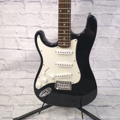 S101 Left Handed Strat Style Black Electric Guitar image 2