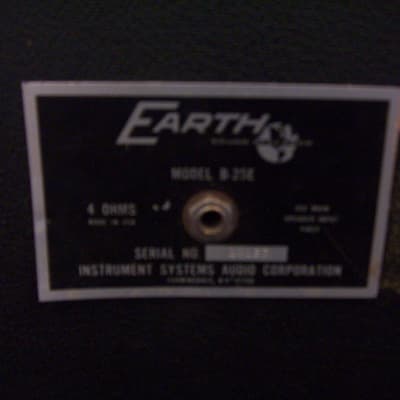 Vintage Used 70's Earth Bass Speaker Cabinet B-25E with original Cover image 6