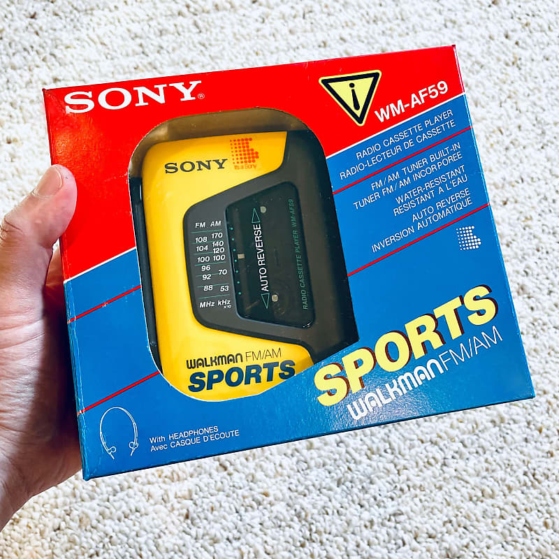 Rare Box] Sony WM-AF59 Walkman Cassette Player, Beautiful Yellow