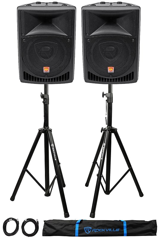 Powered dj speakers store pair