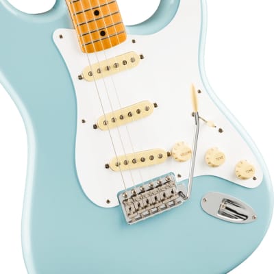 Fender Vintera 50's Stratocaster Guitar, Sonic Blue, Maple Fretboard w/ Fender Original Gigbag image 3