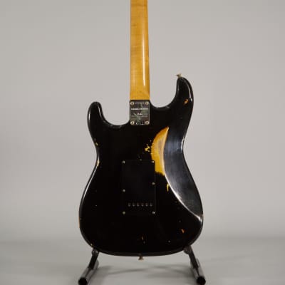 Fender stratocaster Limited Dual Mag II  2020 Relic Aged Black Over 3Color Sunburst image 6