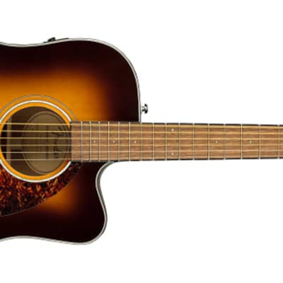 Fender CD-140SCE Dreadnought Acoustic Electric Guitar. Walnut FB, Sunburst w/case image 2