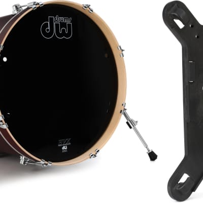 DW Performance Series Bass Drum - 16 x 20 inch - Tobacco Satin Oil  Bundle with Kelly Concepts Kelly SHU FLATZ System for Shure Beta 91 / 91A image 1