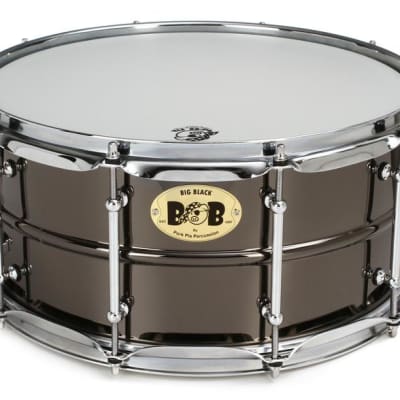 Pork Pie Percussion Big Black Brass 6.5 x 14-inch Snare Drum - Black Nickel image 1