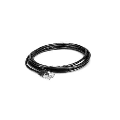 Hosa CAT-610BK Cat 5e Cable, 8P8C to Same, 10 ft, Black image 1