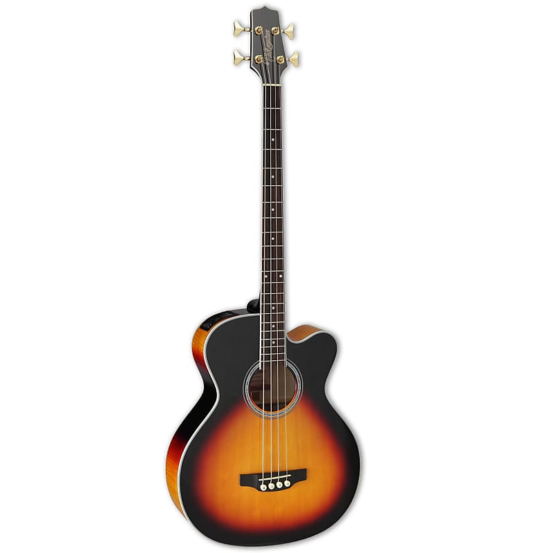 Takamine GB72CE Acoustic Electric Bass Guitar, Gloss Brown Sunburst image 1