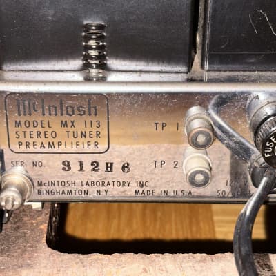 Vintage McIntosh MX113 Tuner/Preamp Classic image 11