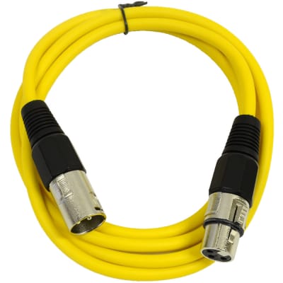 SEISMIC AUDIO Yellow 6' XLR Patch Cable  Snake Mic Cord image 1