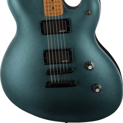 Squier Contemporary Active Starcaster Electric Guitar, Roasted Maple Fingerboard, Gunmetal Metallic image 5