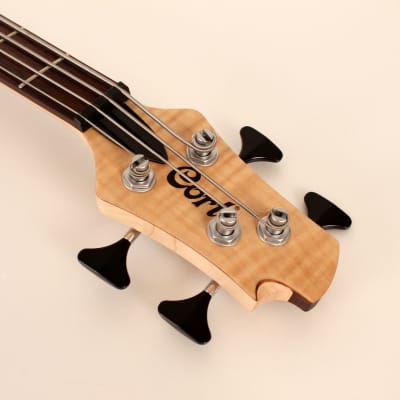 Cort A4 Plus FMMH OPN Artisan Series Figured Maple/Mahogany 4-String Bass 2020s - Open Pore Natural image 4
