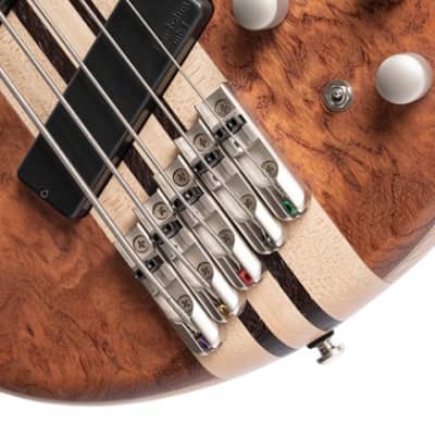Cort A5BEYONDOPBN Single Cutaway Bubinga Top on Ash Body Multi-Scale 5-Electric Bass Guitar w/Hard Case image 10
