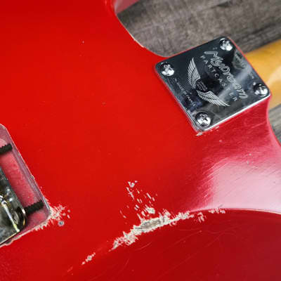 MyDream Stratocaster Custom Built - Light Relic Hot Rod Red Texas Special image 9