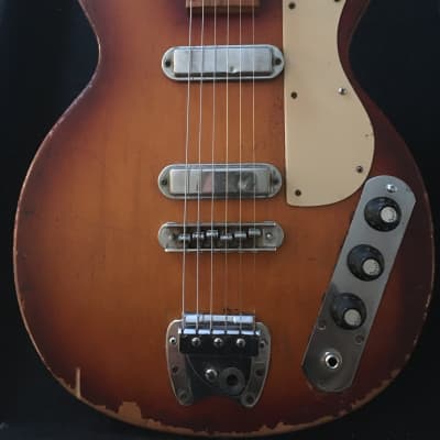 1960’s Strad O Lin Electric guitar Aged tobacco finish image 3