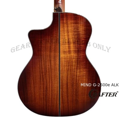 New! Crafter MIND G-2500e ALK DL Orchestra Cutaway all Solid acacia koa electronics acoustic guitar image 4
